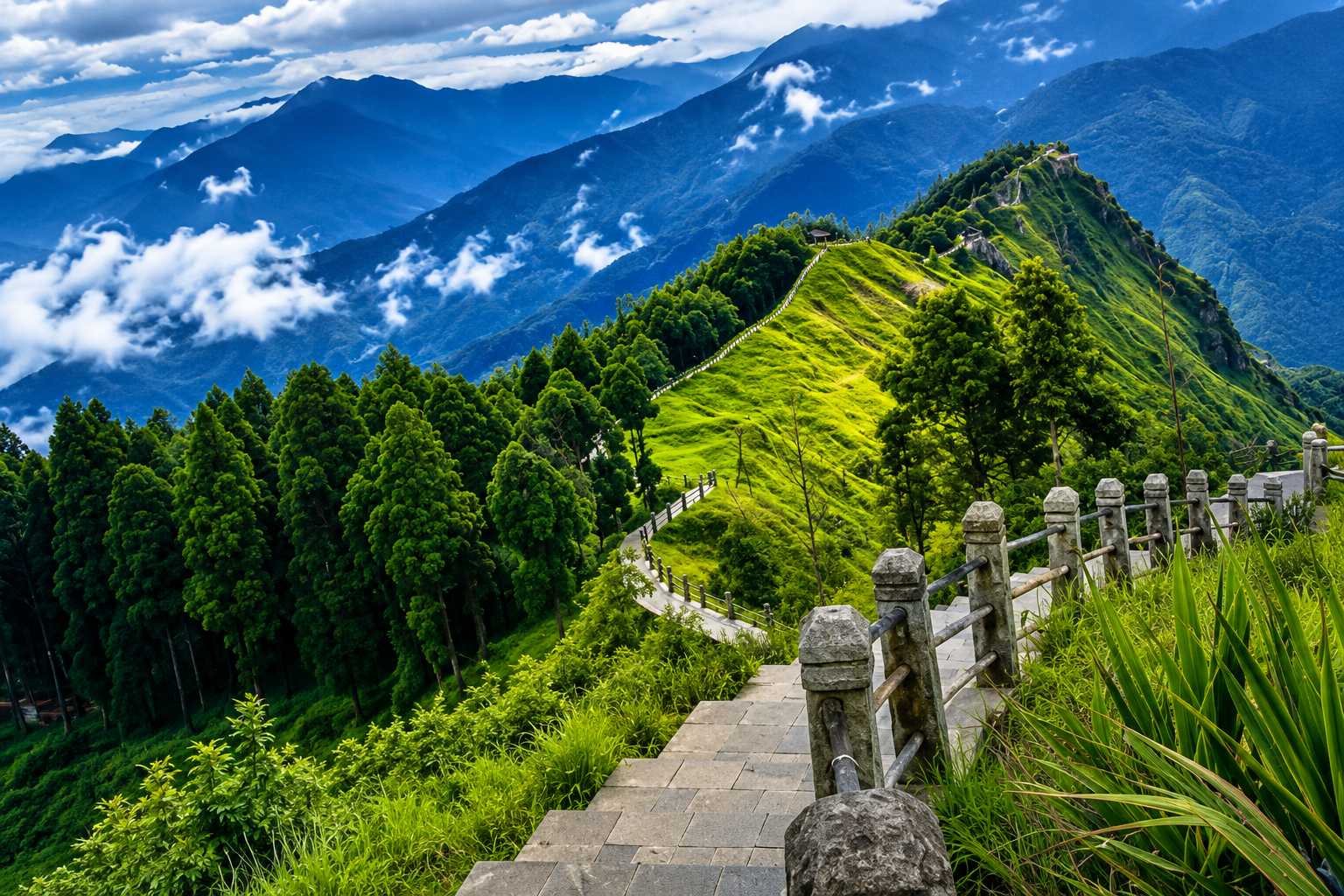 Chalamthang village panorama