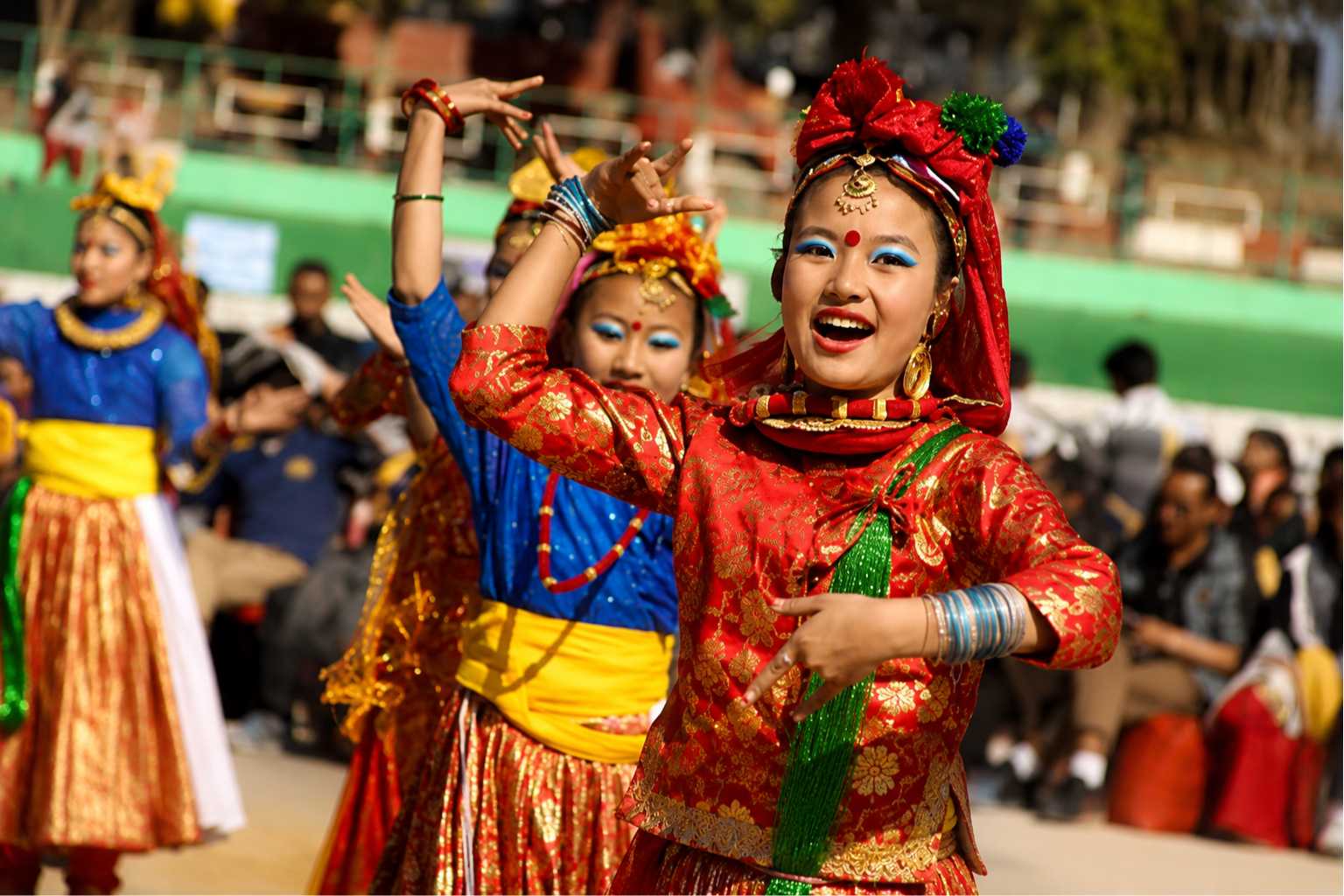 Traditional dance in attire
