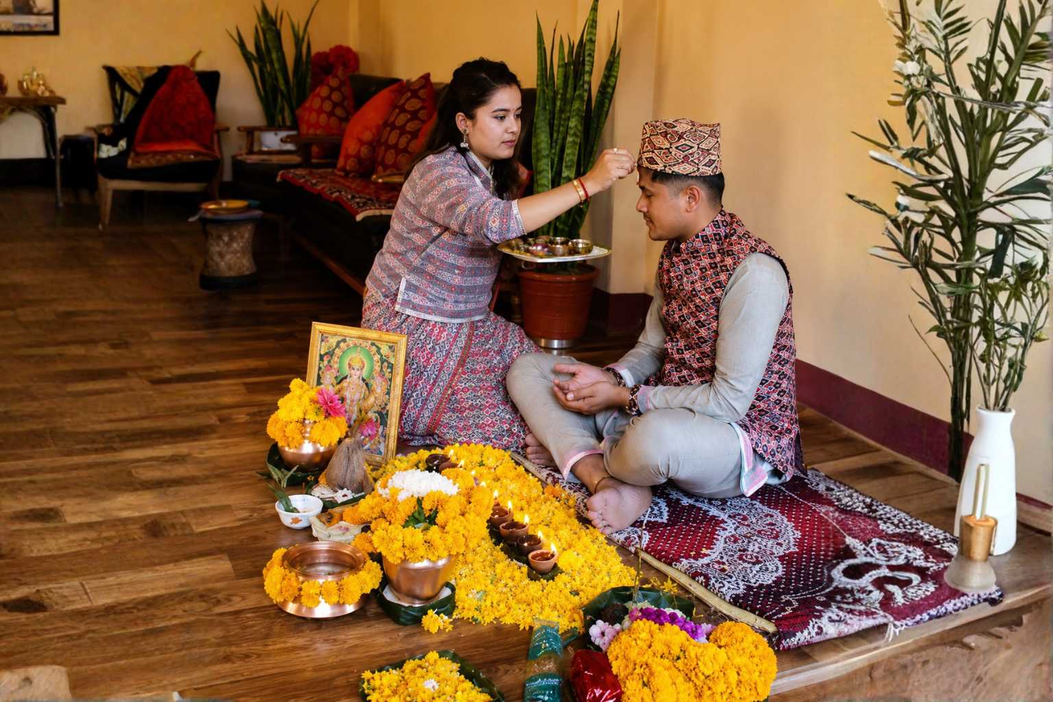 Festival celebration and traditional food